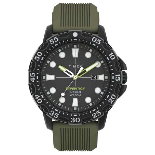 Timex T4B254 Men’s Expedition Gallatin Green Rubber Strap Watch