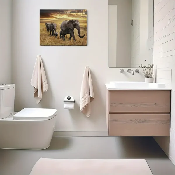 Elephant Family Canvas - Image 2