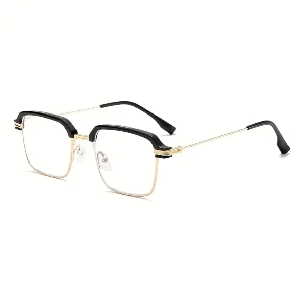 Men's Stylish Semi-Rimmed Glasses - Image 4